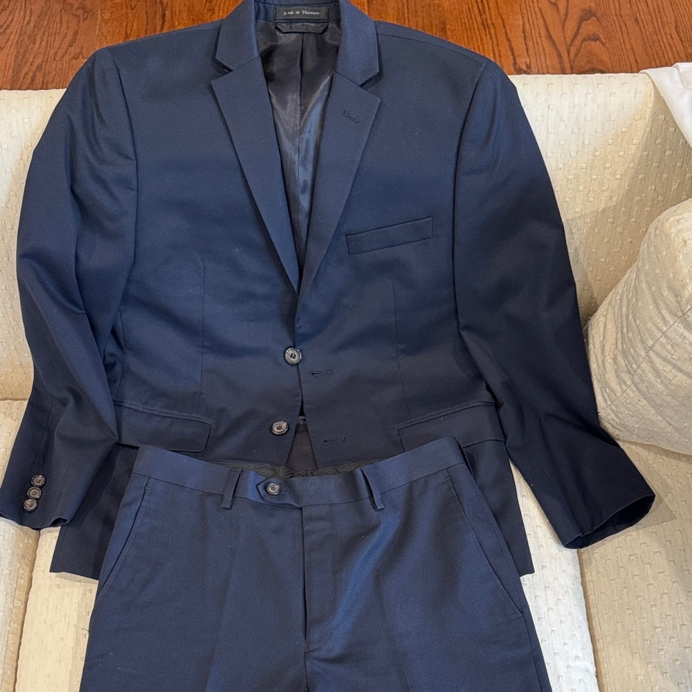 Navy Ralph Lauren Boys Two-Piece Suit Jacket & Trouser